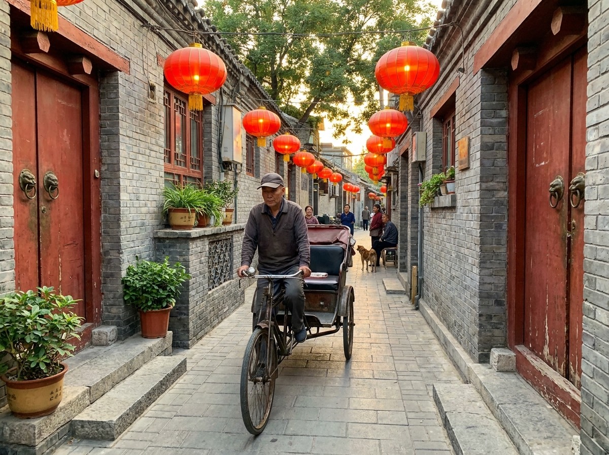 Hutongs tradicionales en rickshaw